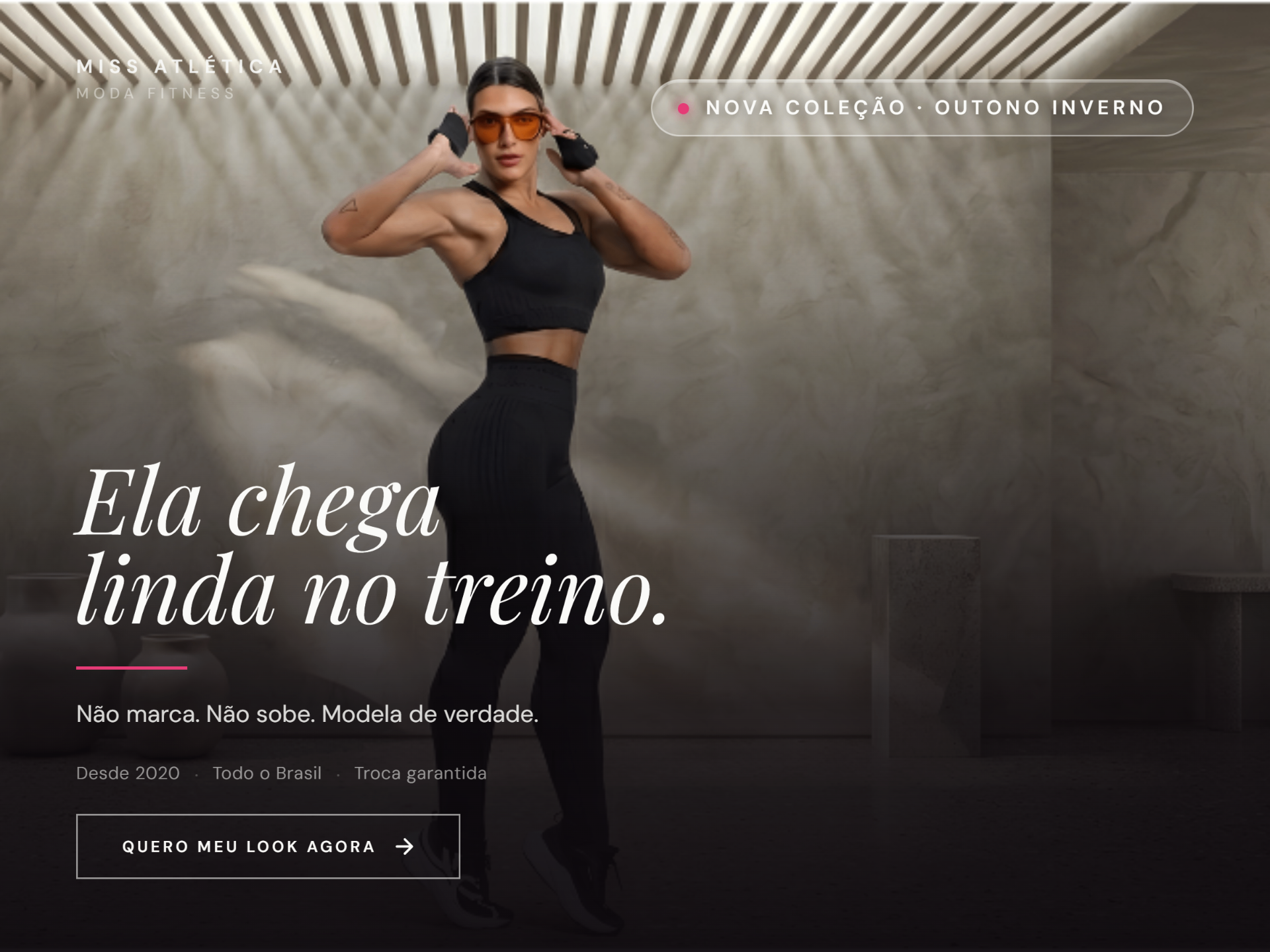 Miss Atlética — Ela chega linda no treino